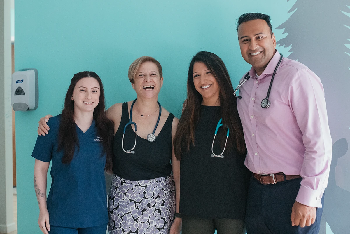 The RIvertowns Pediatric Team consisting of 1 admin and 3 licensed pediatricians